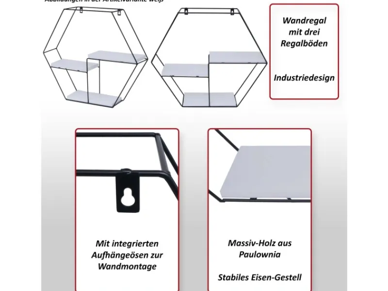 MCW Wandregal K76 43x49x11cm< Küchenregale