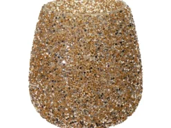 M Collections Mega Collections Pflanzgefäß Strass Ø 12 cm x 12,5 cm Gold< Töpfe