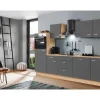 New Menke Küchenzeile Artisan Classic 280 cm Graphit Matt-Artisan Eiche Nachbildung
