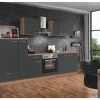Herde|Kochfelder<Menke Küchenzeile Artisan Classic 300 cm Graphit Artisan-Eiche Nachbildung