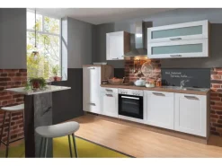 Menke Küchenzeile Artisan Premium 280 cm Landhaus Weiß Artisan-Eiche Nachbildung< Landhausküchen|Herde