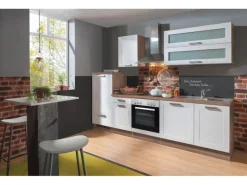 Hot Menke Küchenzeile Artisan Premium 270 cm Landhaus Artisan-Eiche Nachbildung