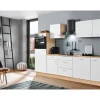 Menke Küchenzeile Artisan Classic 280 cm Weiß Matt-Artisan Eiche Nachbildung< Kochfelder|Kühlschränke
