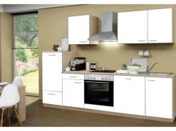 Menke Küchenzeile Classic 280 cm Melamin-Sonoma Eiche Nachbildung< Herde|Kühlschränke