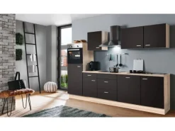 Online Menke Küchenzeile Classic 280 cm Lava Matt-Sonoma Eiche Nachbildung