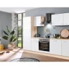 Menke Küchenzeile Classic 280 cm Weiß-Sonoma Eiche Nachbildung< Herde|Kühlschränke