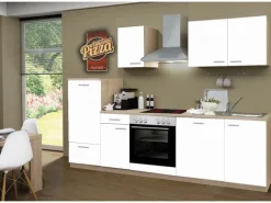 Winkelküchen<Menke Küchenzeile Classic 270 cm Melamin-Sonoma Eiche Nachbildung