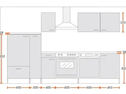 Kühlschränke<Menke Küchenzeile Classic 300 cm Melamin-Sonoma Eiche Nachbildung