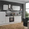 Menke Küchenzeile White Classic 270 cm Weiß-Marmor-Optik< Winkelküchen|Kühlschränke