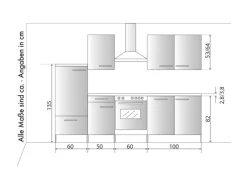 Menke Küchenzeile White Classic 270 cm Graphit-Weiß< Einbauküchen|Kühlschränke