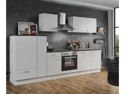 Menke Küchenzeile White Classic 310 cm Weiß-Marmor-Optik< Winkelküchen|Einbauküchen