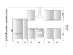 Menke Küchenzeile White Classic 310 cm Weiß-Marmor-Optik< Winkelküchen|Einbauküchen