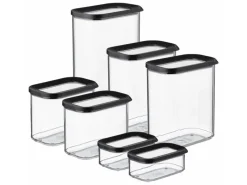 Mepal Vorratsdosen|Vorratsbehälter<Modula Vorratsdosen-Set 7-teilig Schwarz