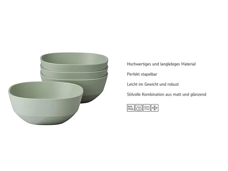 Mepal Geschirr<Silueta Schalen 250 ml 4er Set Nordic