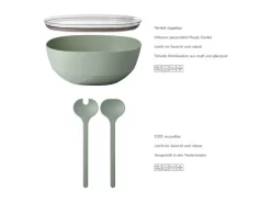 Mepal Silueta Servierschale mit Deckel und Salatbesteck 5000 ml Nordic Black< Geschirr