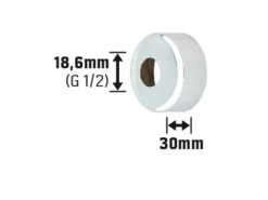 Clearance Messing-Rosette Ø 18,6 mm x 30 mm Verchromt