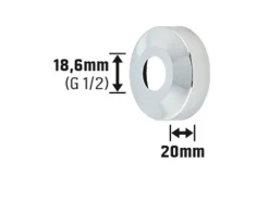 Messing-Rosette Ø 18,6 mm x 20 mm Verchromt< Zubehör Für Küchenarmatur