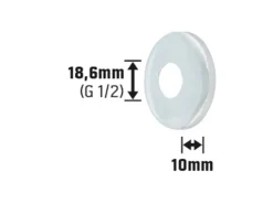 Messing-Rosette Ø 18,6 mm x 10 mm Verchromt< Zubehör Für Küchenarmatur