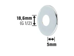 Clearance Messing-Rosette Ø 18,6 mm x 5 mm Verchromt