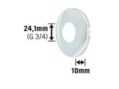 Messing-Rosette Ø 24,1 mm x 10 mm Verchromt< Zubehör Für Küchenarmatur|Ersatzteile Küchenarmatur