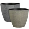 Mica Decorations Topf Mambo 2-fach Sortiert 29 cm x Ø 32,5 cm Grau/Grün< Töpfe