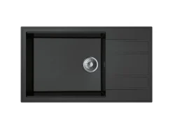 Best Miló Einbauspüle Granitverbundstoff Luxuria 86 52 cm Beckenbreite Graphit