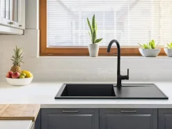 Outlet Miló Einbauspüle Granitverbundstoff Palladio 86 Schwarz