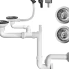 Miló Röhrensiphon-Set für Doppelbecken Ø 114 mm< Zubehör Für Küchenarmatur