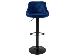ML-Design Kücheninseln<Barhocker 4Er Set aus Samt Blau Gepolsterter Drehbar