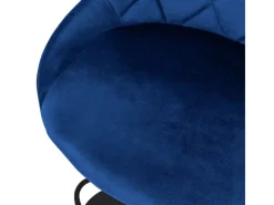ML-Design Kücheninseln<Barhocker 4Er Set aus Samt Blau Gepolsterter Drehbar