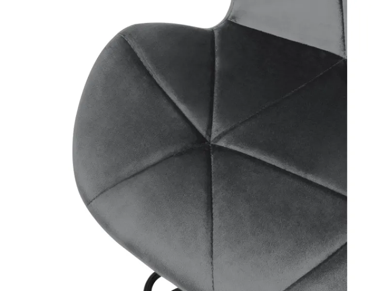 New ML-Design Barhocker 4Er Set aus Samt Grau Gepolsterter Drehbar Hocker Grau-Schwarz