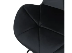 ML-Design Barhocker 2Er Set Samt Schwarz Gepolsterter Barstuhl mit Rückenlehne< Kücheninseln