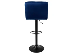 ML-Design Kücheninseln<Barhocker 2Er Set aus Samt Blau Gepolsterter Barstuhl mit Rückenlehne