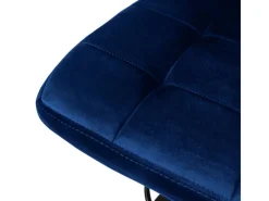 ML-Design Kücheninseln<Barhocker 2Er Set aus Samt Blau Gepolsterter Barstuhl mit Rückenlehne