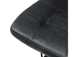 New ML-Design Barhocker 2Er Set aus Samt Grau Gepolsterter Barstuhl mit Rückenlehne