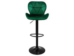 Hot ML-Design Barhocker 2Er Set aus Samt Grün Gepolsterter Barstuhl mit Fußstütze