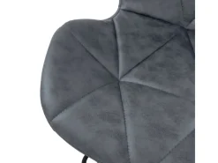 ML-Design Kücheninseln<Barhocker 2Er Set aus Kunstleder Anthrazit mit Rückenlehne Fußstütze