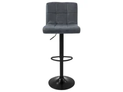 ML-Design Kücheninseln<Barhocker 4Er Set aus Kunstleder Anthrazit mit Rückenlehne Fußstütze