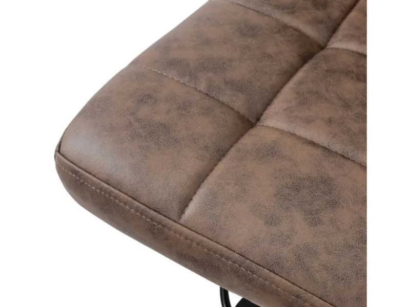 ML-Design Kücheninseln<Barhocker 4Er Set Bezug aus Kunstleder Braun Gepolsterter Barstuhl