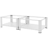 ML-Design Doppel Waschmaschinen Untergestell mit 2 Ablagen Weiß 128x54 cm Stahl< Waschmaschinen