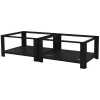 New ML-Design Doppel Waschmaschinen Untergestell 2 Ablagen Schwarz 128x54 cm Stahl