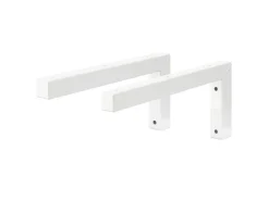 ML-Design 2Er Set Wandkonsole Winkel L-Form für Waschtisch 300x150 mm Weiß Stahl< Küchenregale