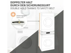 ML-Design Waschmaschinen<Verbindungsrahmen für Waschmaschine mit Ausziehbarer Schublade 60x55cm