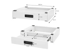 ML-Design Waschmaschinen<Verbindungsrahmen für Waschmaschine mit Ausziehbarer Schublade 60x55cm
