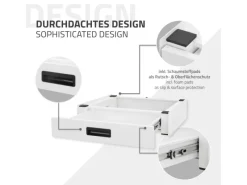 ML-Design Waschmaschinen<Verbindungsrahmen für Waschmaschine mit Ausziehbarer Schublade 60x55cm