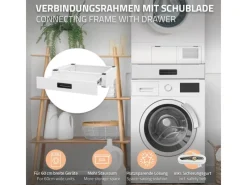 ML-Design Waschmaschinen<Verbindungsrahmen für Waschmaschine mit Ausziehbarer Schublade 60x55cm
