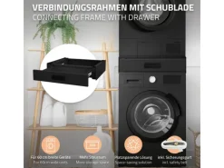 ML-Design Verbindungsrahmen für Waschmaschine mit Ausziehbarer Schublade Stahl< Waschmaschinen