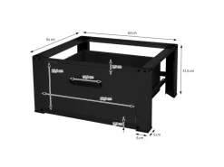 ML-Design Waschmaschinen Untergestell mit Schublade 63x54cm Stahl Schwarz 150kg< Waschmaschinen