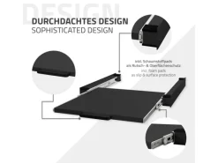 ML-Design Waschmaschinen<Zwischenbaurahmen mit Ausziehplatte aus Stahl 60x60 cm