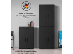 mokebo Midischrank in Anthrazit Der Praktische Mehrzweckschrank oder Aufbewahrungsschrank< Küchenschränke